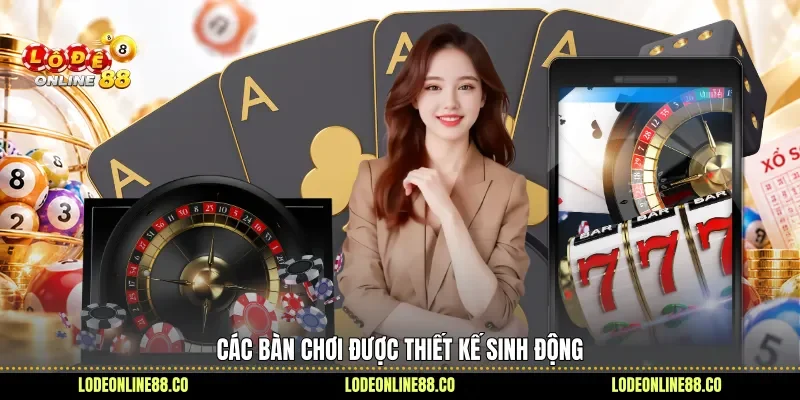 Mở Khóa Loạt Trải Nghiệm Thú Vị Đang Có Tại Debet 3 Các bàn chơi được thiết kế sinh động