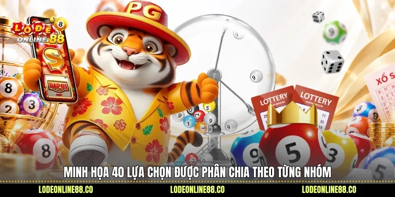 Dàn Đề 40 Số - Bật Mí Cách Mở Rộng Lựa Chọn Đầy Bất Ngờ 4 Minh họa 40 lựa chọn được phân chia theo từng nhóm